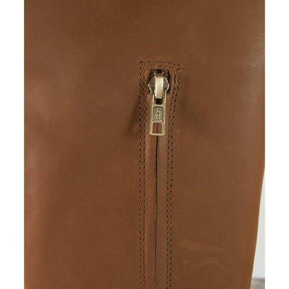 UGG Caramel Leather Gracen Whipstitch Tall Boots 6 - Picture 7 of 9